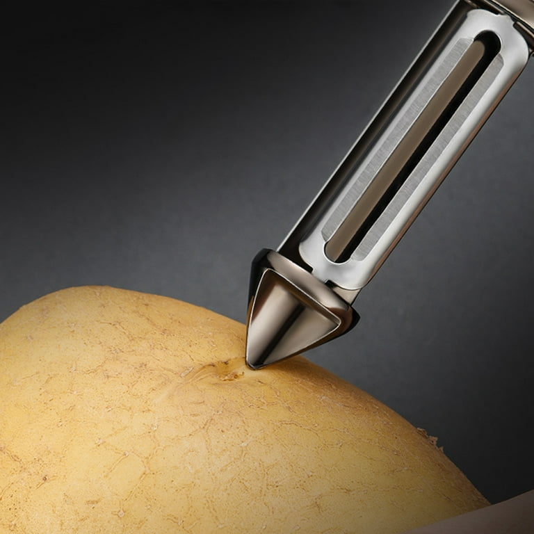 3 in 1 Potato Peeler Stainless Steel - Non-Slip Handle - Ultra Sharp and  Strong Blade Veggie Peeler 