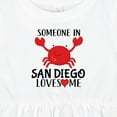 thumbnail image 4 of Inktastic Someone in San Diego Loves Me Girls Baby Dress, 4 of 5
