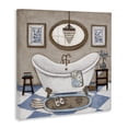 thumbnail image 2 of Stupell Industries Traditional Checkered Relaxing Bathtub Canvas Art, 17 x 17, by Janet Tava, 2 of 8