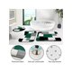 thumbnail image 4 of Poedist Green Bathroom Set with Shower Curtain and Rugs, 4 Piece Geometric Bathroom Shower Curtain Set with Rugs, Incl Shower Curtain with 12 Hooks, B, 4 of 5