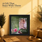 60th Anniversary Photo Frame, Diamond Wedding Gift for Grandparents