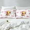 thumbnail image 4 of Erosebridal Bowknot Bee Bed Sheets Set Twin Size, Princess Bow Bed Sheets Twin, 3-Piece, 4 of 7