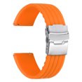 thumbnail image 1 of Rubber Watch Band With Stainless Steel Folding Clasp Unisex, 1 of 2
