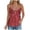 Red, variant on Rggeeun Women Tank Tops Flowy Camisole Plaid Pattern V Neck With Spaghetti Strap & Front Buttons Relaxed Fit For Summer Evening Party Elegant Sleeveless,Blue,M