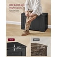 thumbnail image 4 of 29.9'' Storage Bench with 2 Safety Hinges, Entryway Shoe Bench for Home Organization, Charcoal Gray, 4 of 5
