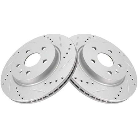 Rear Brake Rotor Set 2 Piece - Compatible with 2013 - 2019 Cadillac XTS 2014 2015 2016 2017 2018