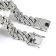 thumbnail image 4 of New Hip Hop Shiny Cuban Link Chain Necklace Women Men Silver Color Rhinestone Iced Out Cuban Chain Punk Jewelry Necklace Gift, 4 of 7