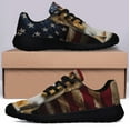 thumbnail image 3 of Shetland Sheepdog American flag Shoes Sneakers Black Size 4, 3 of 7