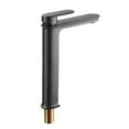 thumbnail image 4 of Matte Grey Single Hole Bathroom Faucet Slate Design 11.7" H Heavy Duty Brass Tap w/Supply Lines| Renovators Supply, 4 of 7