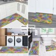 thumbnail image 5 of Pioneer Flower Floral Print Pattern Kitchen Rugs Sets Of 2, Anti Fatigue Non Slip Washable Floor Mats for Kitchen Sink Laundry, 17X30 Inch + 17X47 Inch, 5 of 6