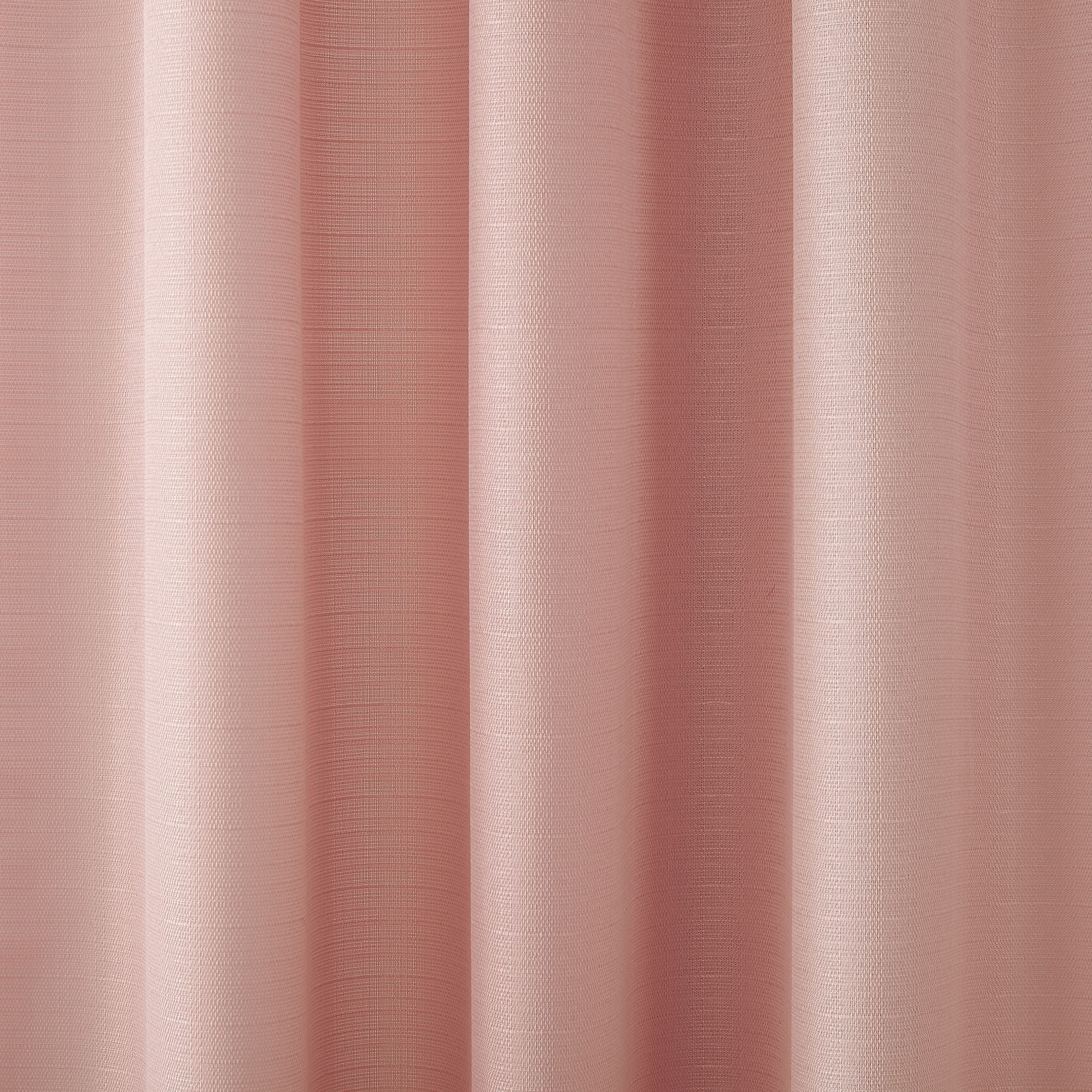Mainstays Lauren Semi Sheer Textured Solid Rod Pocket Curtain, Single Panel, Blush, 38" W x 84"L