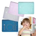 thumbnail image 2 of Dining Table Mat Durable Anti-scalding Portable Modern Room Kitchen Silicone Tableware for Gift, 2 of 4