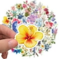 thumbnail image 5 of 100 Pcs Pressed Flower Wax Seal Stickers, Transparent Dried Flowers Resin Floral Botanical Stickers for Scrapbook Supplies Junk Bullet Journal Planner Laptops, Style 7, 5 of 5