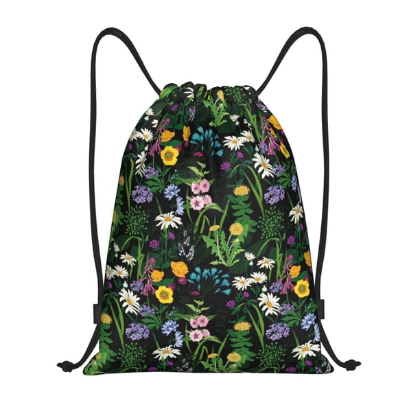 Fotbe Chamomile Bolsa Mochila con Cordón Estampada, Bolsa de Gimnasio Deportiva, Bolsa Cinch, Bolsa con Cordón para Hombres y Mujeres-Medium