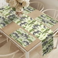 thumbnail image 2 of Ambesonne Zebra Table Runner & Placemats, Wildlife Animals in a Forest, Placemat 4 pcs + Runner 12"x72", Cream Multicolor, 2 of 2