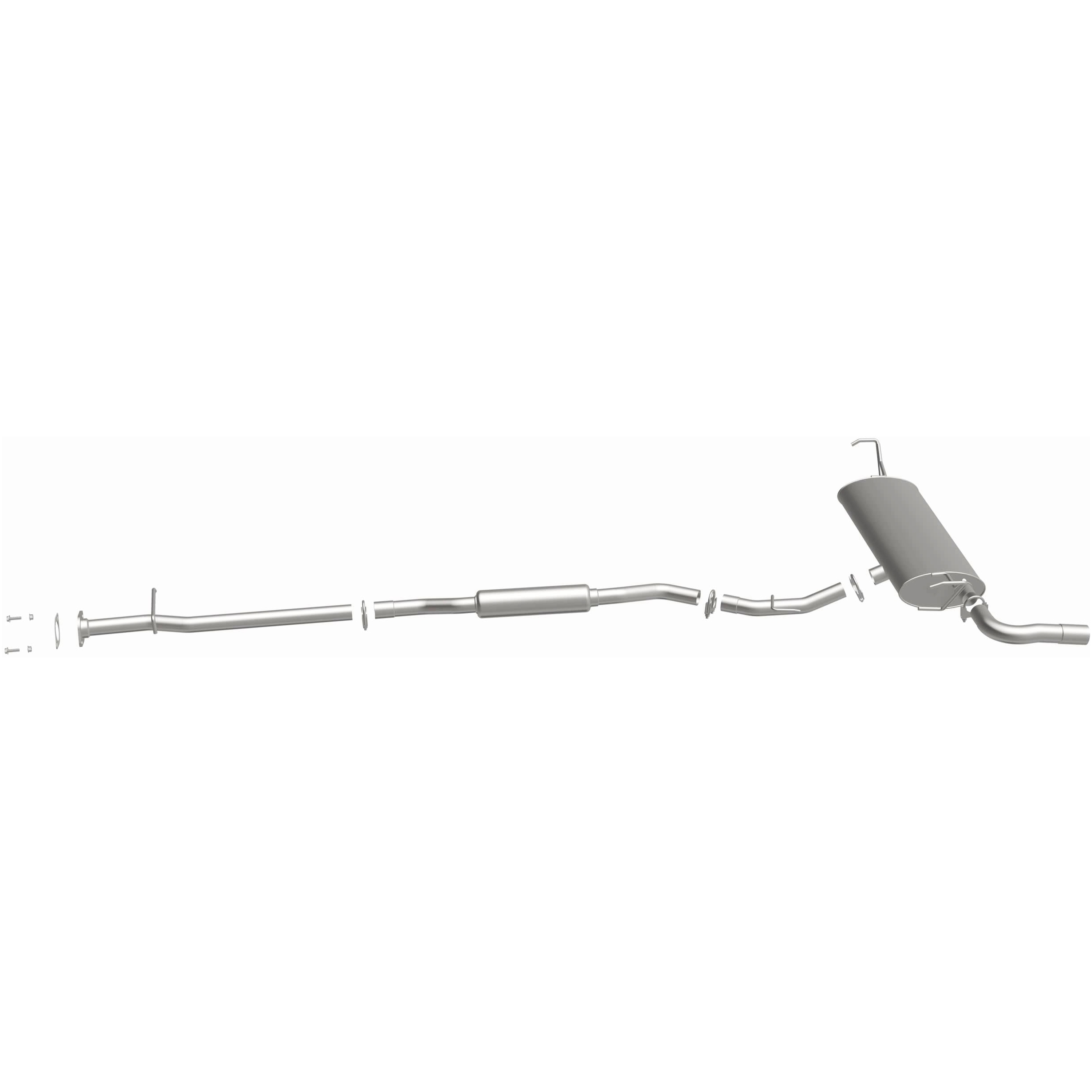 BRExhaust OE Replacement Exhaust System Kit 106-0243: Compatible with 2008-2013 Nissan Rogue 2.5L, 2014-2015 Nissan Rogue Select 2.5L