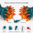 thumbnail image 4 of Cadena de luces Hopolon Orange para Halloween, 13 pies, 50 luces, paquete de 2, 4 of 6