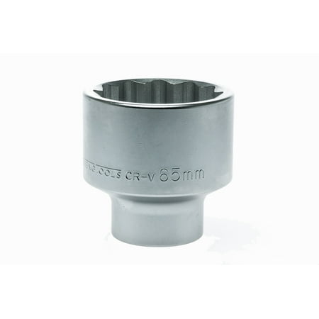 0.156 Inch Point - Teng Tools 65mm 1 Inch Drive 12 Point Regular Metric Socket - M110565