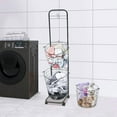 thumbnail image 4 of Laundry Basket on Wheels, 3 Tier Large Laundry Hampers, Rolling Stackable Storage Laundry Cart with Removable Wire Organizer Baskets Clothing Sorting Laundry Baskets, 4 of 7