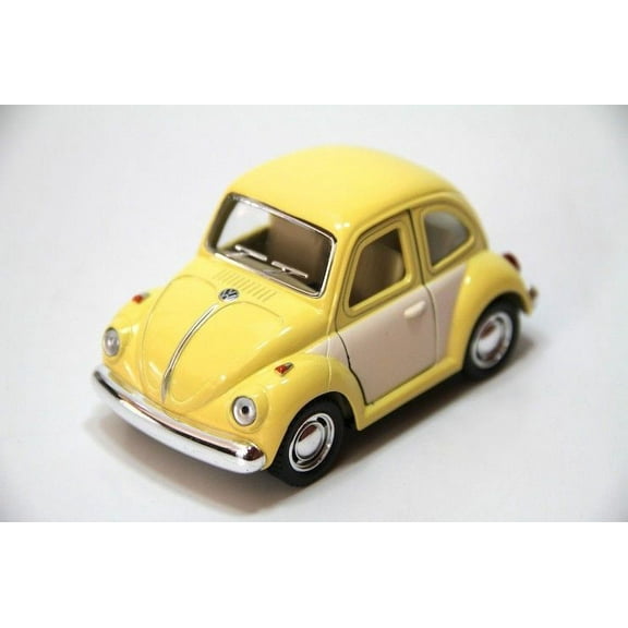 4" Kinsmart 1967 Volkswagen Beetle Diecast Model Toy Car NoScale Pastel 2T Yello