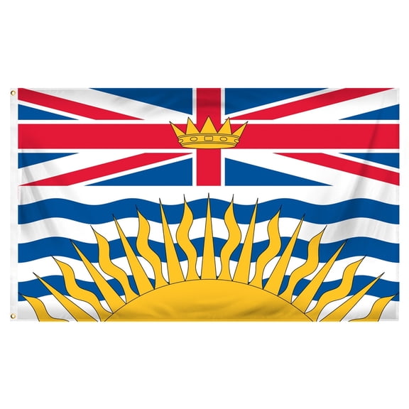 British Columbia - Canada - 3ft x 5ft Printed Polyester Flag