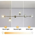 thumbnail image 4 of KCO Lighting 6 Light Clear Glass Pendant Light Brushed Nickel Hanging Lighting for Kitchen Island Dining Room, 4 of 6