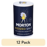 (12 pack) Morton Iodized Salt, Table Salt, 26 Oz