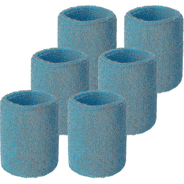 Paquete de 6 muñequeras para tenis, muñequeras absorbentes, compatibles con deportes