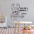 thumbnail image 2 of Real Life Is Messy Quote Zootopia Cartoon Quotes Wall Sticker Art Decal for Girls Boys Room Bedroom Nursery Kindergarten House Fun Home Decors Stickers Wall Art Vinyl Decoration Size (10x10 inch), 2 of 3