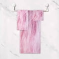 thumbnail image 5 of Pink Marble Bath Towel Set of 3, Highly Absorbent & Soft Bathroom Towels Set Quick Dry Towels Set for Bathroom Spa Beach (1 Bath Towels, 1 Hand Towel, 1 Washcloth) Washcloth Gift, 5 of 7