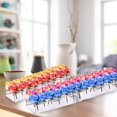 thumbnail image 4 of Acrylic Vase for Flowers, Long Rectangular Multi Holes Clear Acrylic Flower Centerpiece Acrylic Floral Box for Dining Table Wedding Rectangular Vase[30cm], 4 of 9