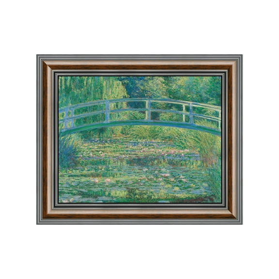 Water Lily Pond by Claude Monet Framed Wall Art Print, Monet Water Lilies Print, Bridge Horizontal Print, 11x14 2428