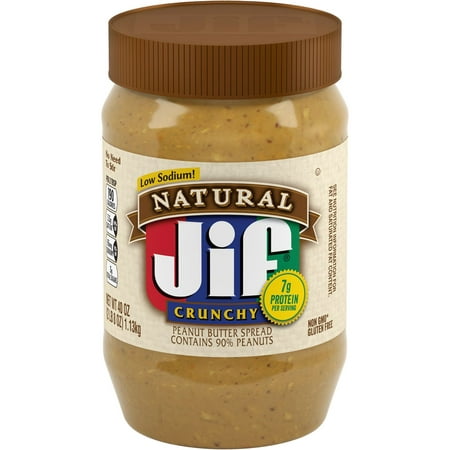 Jif Natural Crunchy Peanut Butter Spread, (Best Peanut Butter For Low Carb Diet)