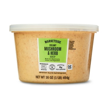 Marketside Creamy Mushroom & Herb Soup, Fresh Deli Soup, 16 oz Cup