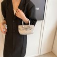 thumbnail image 2 of Bolso Con Asa Hombro Diseñador Lujo Cuero PU Color Sólido Cerradura para Mujer Compras, 2 of 9