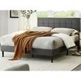 thumbnail image 1 of DeCoro Mornington Upholstered 2.0 Platform Bed w/ Metal Frame, Light Grey, Queen, 1 of 9
