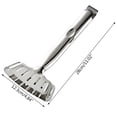 thumbnail image 3 of Spatula Tongs Steak Clamp Stainless Slotted Double Spatula Multi-Function Flipping Spatula Tongs Clip for Bread, 3 of 7