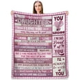 thumbnail image 1 of LHSHID Daughter Gifts from Mom Dad Gifts for Daughter Birthday Gifts for Daughter Daughterr Gifts for Mothers Day Christmas Graduation Daughter Blanket 30"x40", 1 of 6