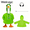 Green, variant on Porch Goose Outfit Set with Clothing and Hat for 23" Geese Lawn Goose Clothes Set Eye Catching Outdoor Garden Yard Decor Holiday Decoration