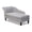 Gray, variant on Baxton Studio Florent Modern and Contemporary Grey Fabric Upholstered Black Finished Chaise Lounge