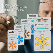 Power One Size 10 No Mercury Hearing Aid Batteries (120)