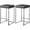 Gray-Chrome, variant on Meridian Furniture Nicola 26.5"H Leather Counter Stool in Gray (Set of 2)