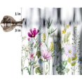 thumbnail image 4 of Floral Windows Valance,Summer Watercolor Forest Flowers Butterfly Print Girls Kids Living Room Kitchen Decorative Curtains Valance 3 Piece Set, 4 of 5