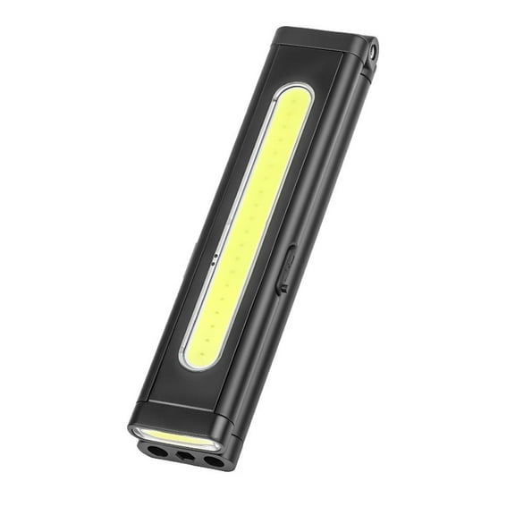 -Thin Foldable EDC Flashlight, Compact Multi-Mode Pocket LED Flashlight, USB-C Rechargeable, IPX4, Dual Material, Red/Blue Strobe