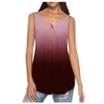 thumbnail image 2 of JINMGG Womens Tops Clearacne Women O-Neck Short Sleeve Gradient Strappy Shoulder T-Shirt Tops Blouses Vest, 2 of 7