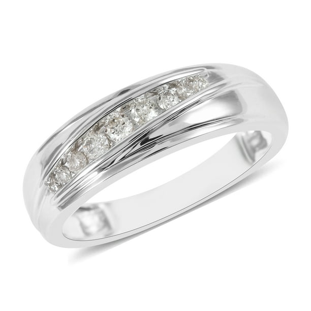 Shop LC 10K White Gold Round White Diamond Ring Jewelry for Women