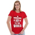 thumbnail image 3 of Christmas Bringing Joy to the World Womens Slim Fit Graphic Tee Brisco Brands M, 3 of 4