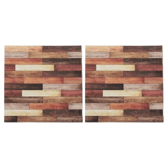 Dollhouse Floorboards 4 x 4 Inch Deep Brown Rectangle Dollhouse Wallpaper and Flooring for Dollhouse 2 Pcs