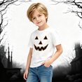 thumbnail image 2 of CONFREE Halloween Boys Short Sleeve Tshirts Crew Neck Pumpkin Face Graphic Soft Hallowmas T-Shirts for Kids, 2 of 5