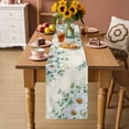 thumbnail image 2 of Spring Floral Daisy Table Runner 72 Inches, Eucalyptus Leaves Watercolor Botanical Bed Runner Dresser Scarves Tabletop for Indoor Outdoor Parties/Ceremony/Banquet, 13" x 72", 2 of 8